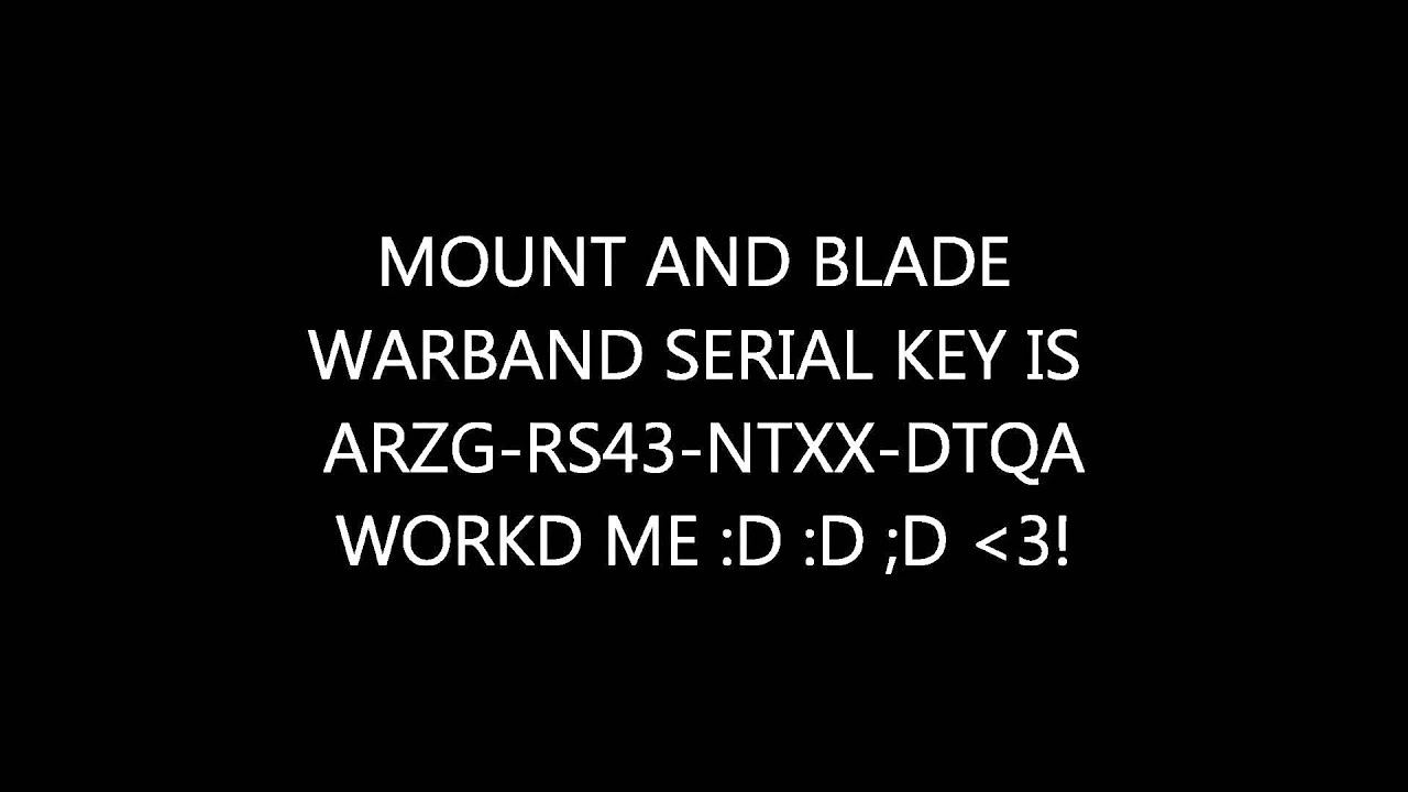 Serial key mount blade