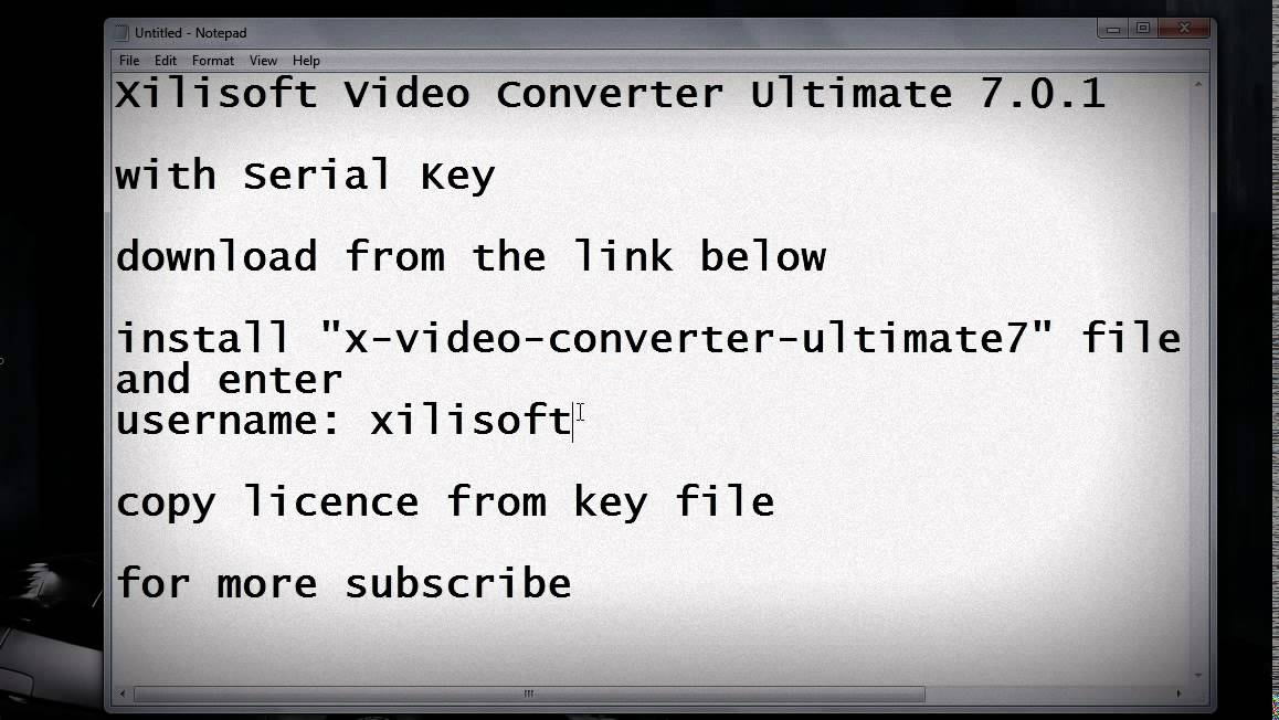serial number xilisoft video converter ultimate